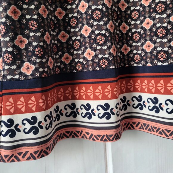 Magnolia Grace Sleeveless Floral Print Midi Dress, Cut-out Back, XL, Gray/Pink - Picture 2 of 8